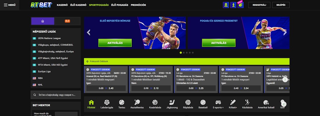 RT Bet magyar sportfogadás